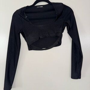 Fashion Nova Elegant Black Crop Top